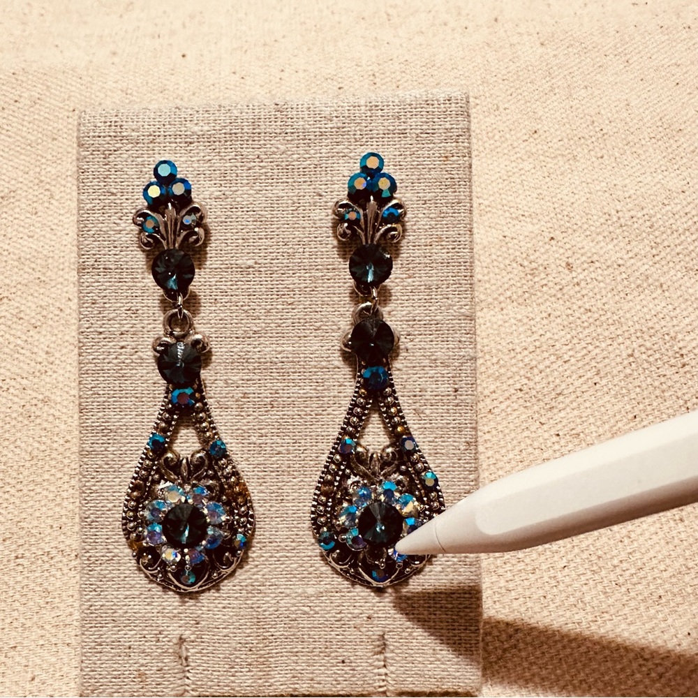 Nordstrom | Earrings | Space Chandelier Earrings | Blue - Picture 3 of 7